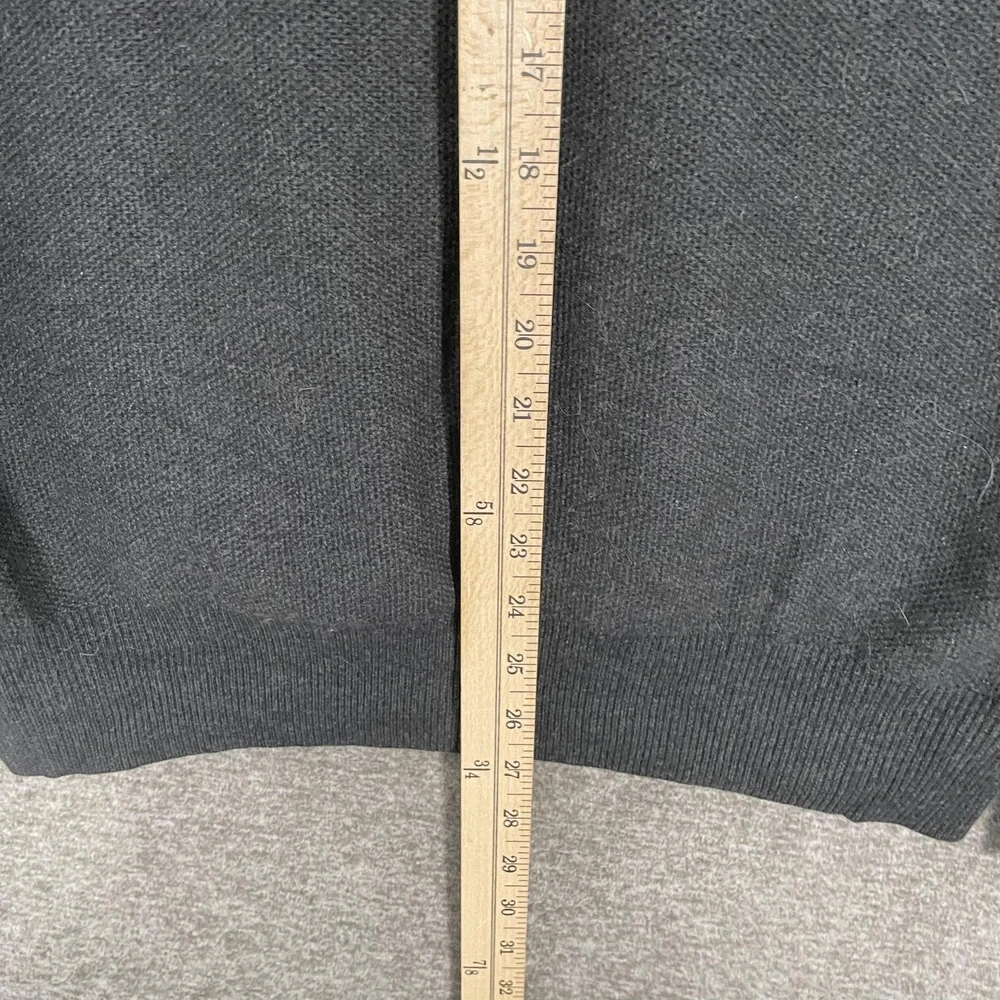 Polo Ralph Lauren Sweater Mens Small Gray Pima Cotton 1/4 Zip Mock Knit Pullover